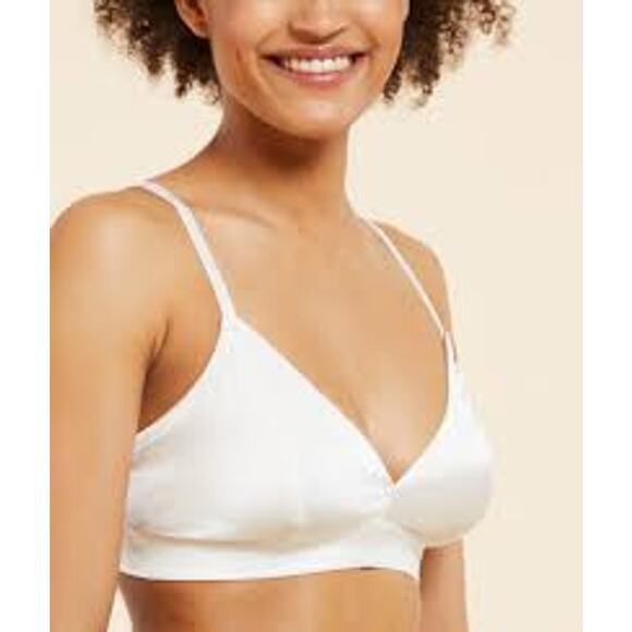 Bridal by ELOQUII Satin Bralette Size 20 White Smocked - Picture 1 of 5